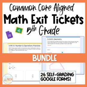 Math Exit Tickets 5th Grade Bundle